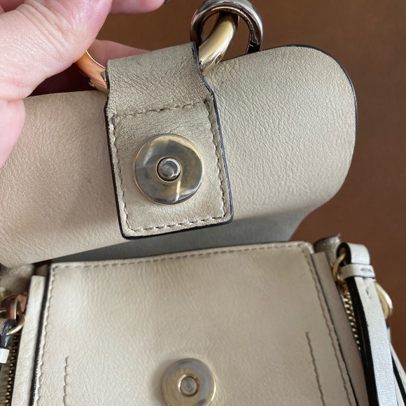 Chloe Faye Mini Backpack in Off White